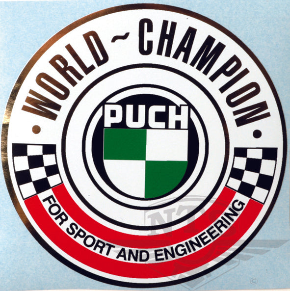 Puch world champion sticker 90 mm