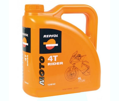smeermiddel olie 10W40 rider 4L fles repsol