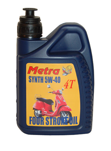 smeermiddel olie 5W40 synth. (vespa) 1L fles metrakit