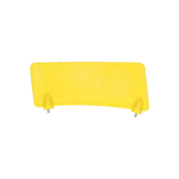 puch gele plaat lengte bevestiging voorspatbord geel plaatje